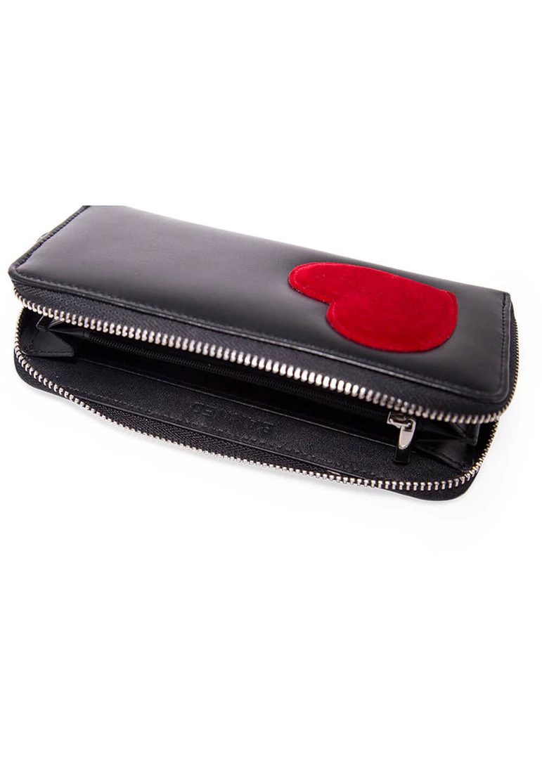Banned Sensual Heart Wallet Black New In