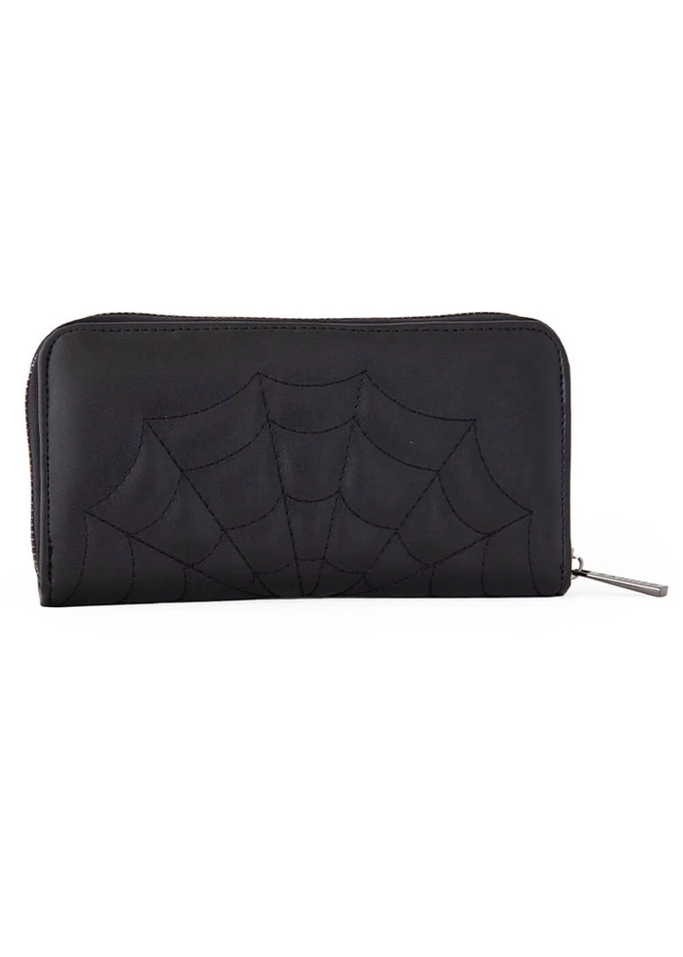 Banned Femme Fatale Spiderweb Wallet Black