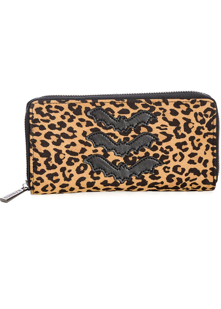 Banned Night Wings Bats Wallet Leopard New In