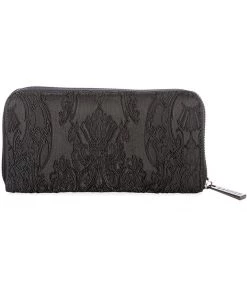 New In Banned Maplesage Damask Wallet Black