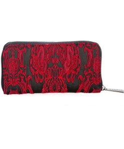 New In Banned Maplesage Damask Wallet Red