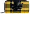 New In Banned Krampus Tartan Skull Wallet Yellow