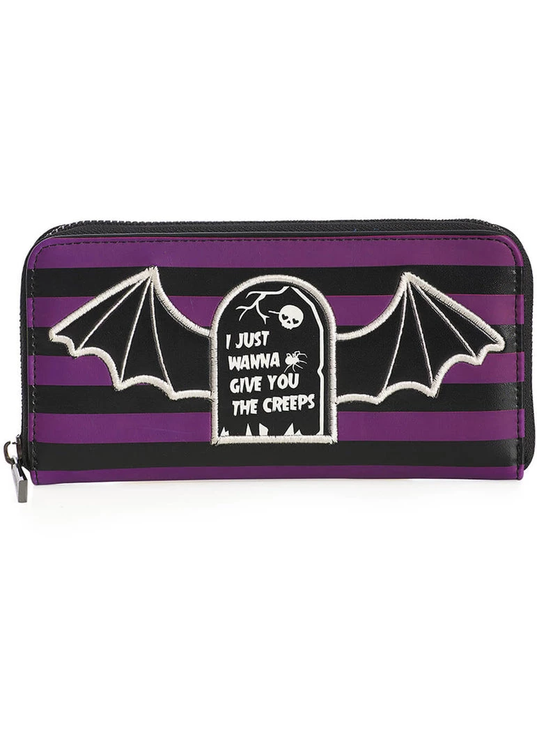 Banned Give You The Creeps Wallet Purple