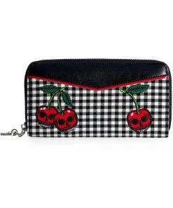 Banned Rockabilly Cherry 50's Wallet Black New In
