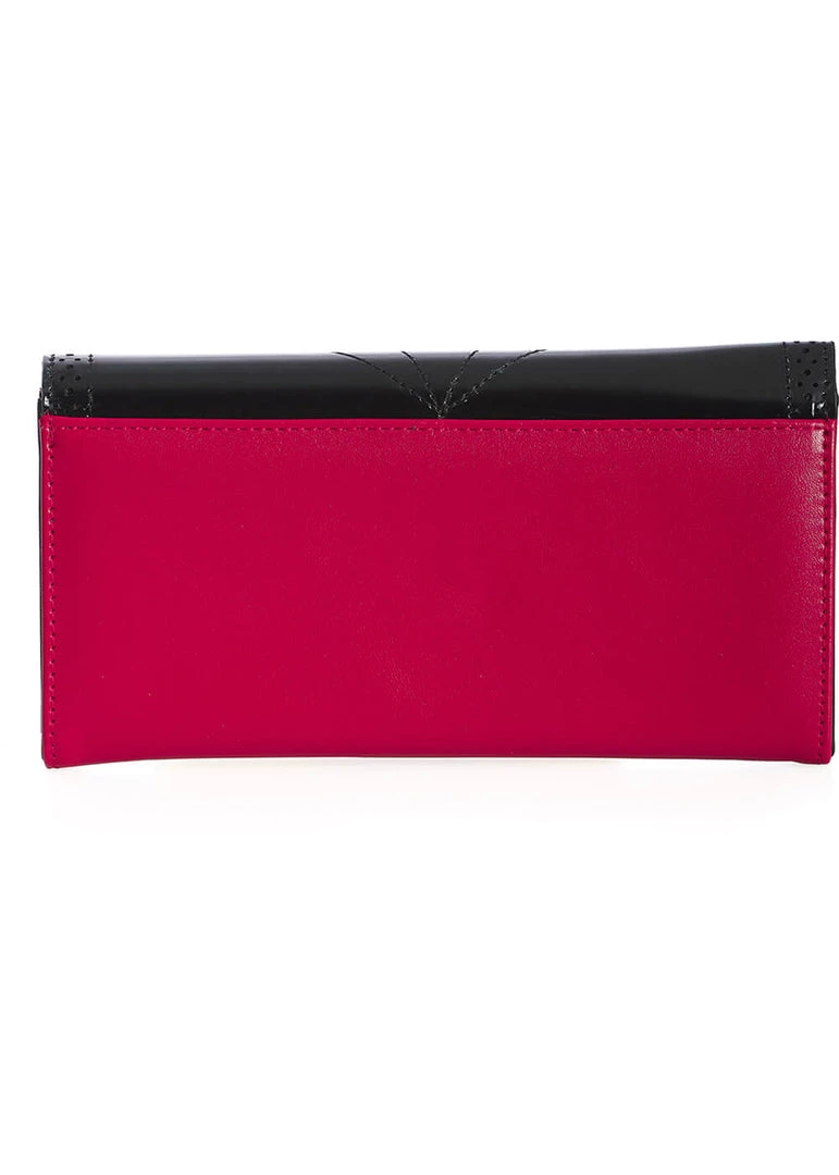 New In Banned Scalloped Wallet Red