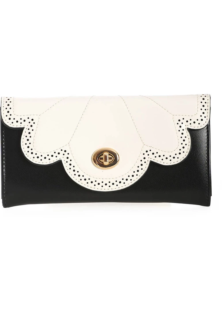 New In Banned Scalloped Wallet White