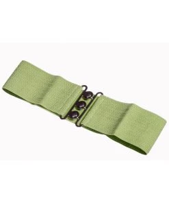 New In Banned Elastische 50's Riem Olive Green