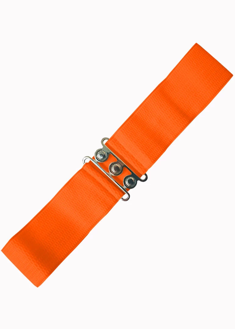 New In Banned Elastic 50's Belt Orange