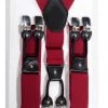 Banned Gentlemens Rockabilly Braces Bordeaux New In