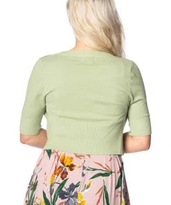New In Banned Overload 50's Cardigan Olive Green