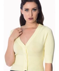 New In Banned Overload 50's Cardigan Yellow