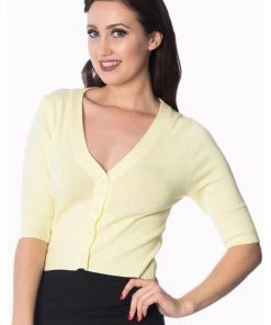 New In Banned Overload 50's Cardigan Yellow