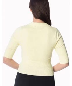 New In Banned Overload 50's Cardigan Yellow