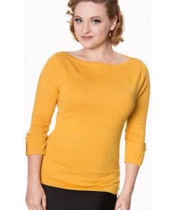 Banned Addicted 50’s Sweater Mustard
