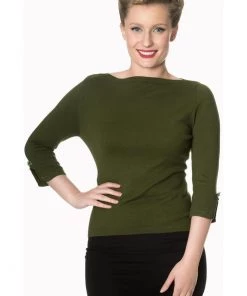 New In Banned Addicted Sweater Olive