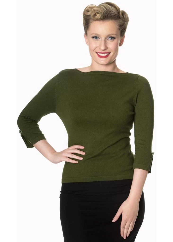 New In Banned Addicted Sweater Olive
