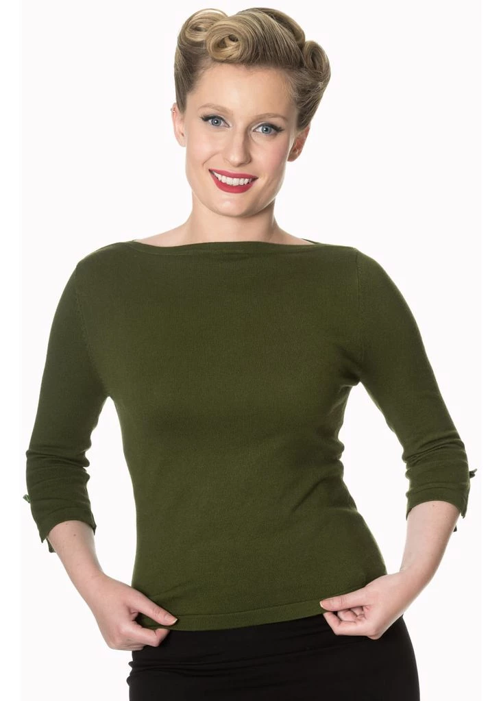 New In Banned Addicted Sweater Olive
