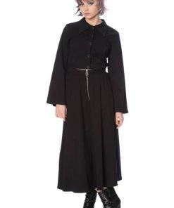 New In Banned Scratch 80's Midi Skirt Black