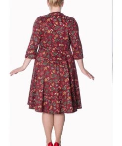 Banned Autumn Leaves Christmas 50's Swing Dress Dresses