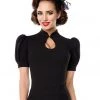 New In Belsira Sophia Peekaboo 40's Top Black