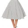 Belsira Paris Polkadot 50's Swing Skirt White Black New In