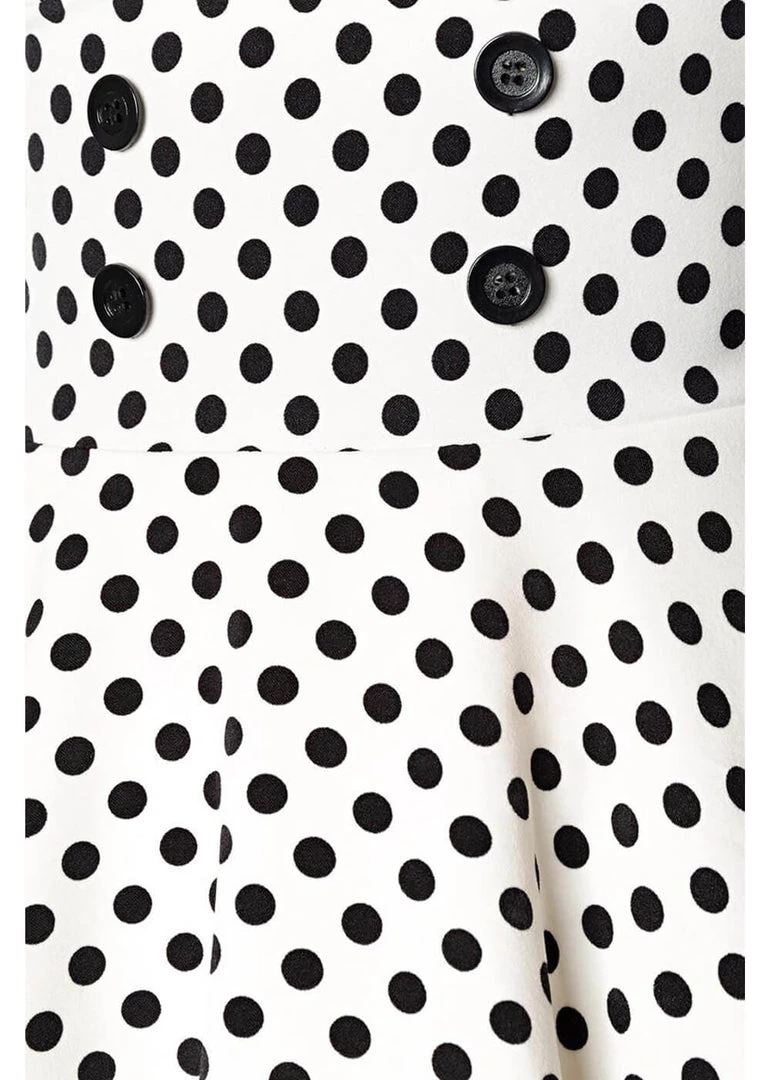 Belsira Paris Polkadot 50's Swing Skirt White Black New In