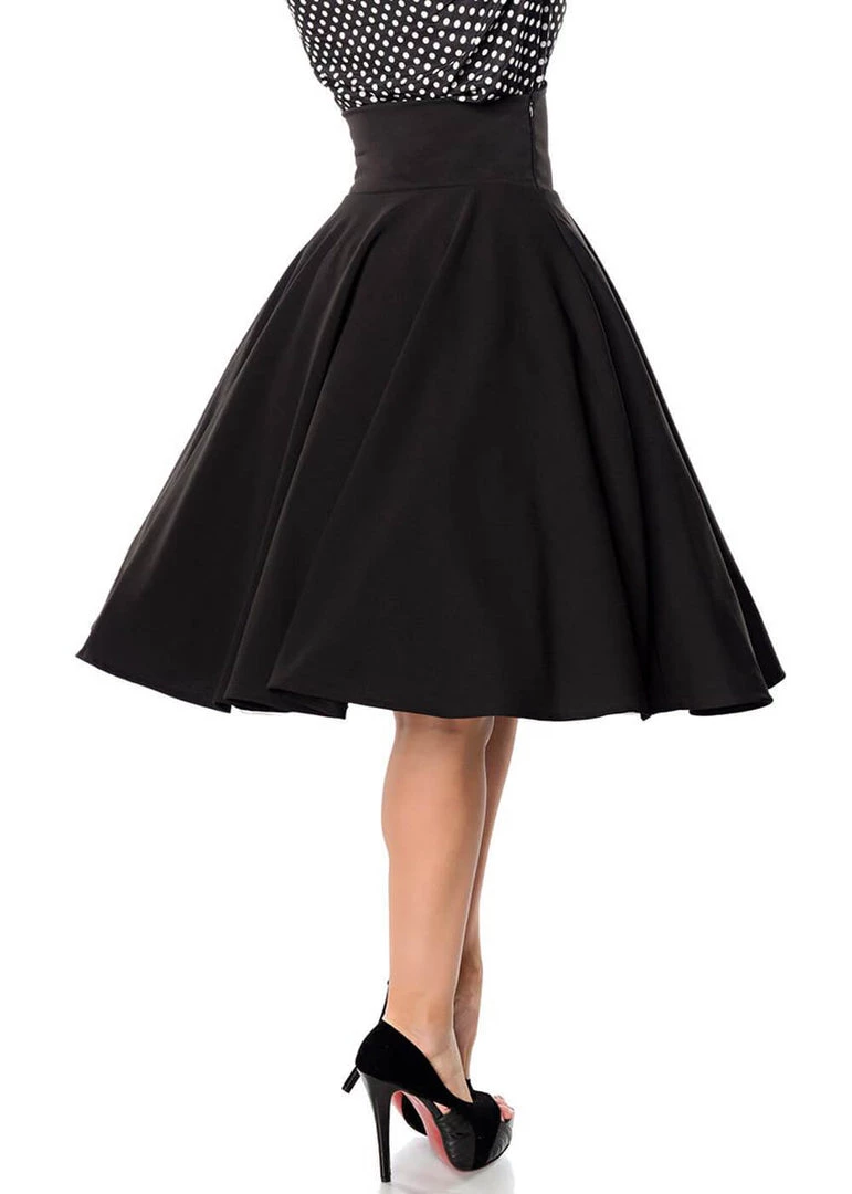 Belsira Paris 50's Swing Skirt Black New In