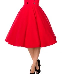 Belsira Paris 50's Swing Skir Red New In