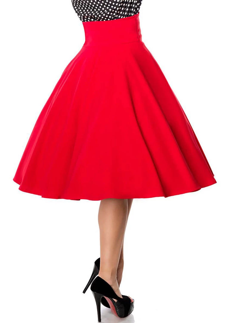 Belsira Paris 50's Swing Skir Red New In
