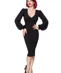 Belsira Claudette 50's Pencil Dress Black