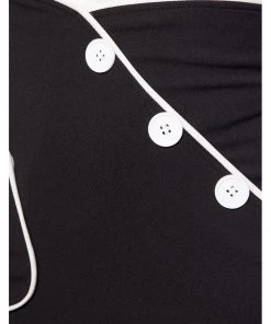 New In Belsira Saigon 40's Pencil Skirt Black White