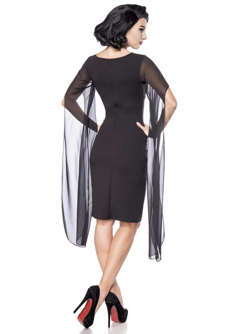 Belsira Jean 50's Pencil Dress Black New In