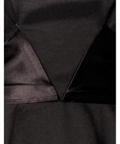 New In Belsira Audrey Satin 50's Swing Dress Black