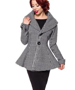 Belsira Edie 40's Blazer Jacket Black White New In