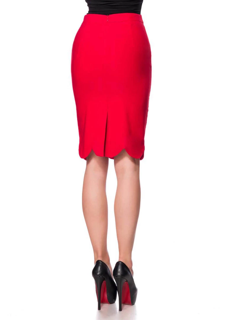 New In Belsira Ariel 50's Pencil Skirt Red