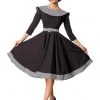 Belsira Queenie 50's Swing Dress Black New In