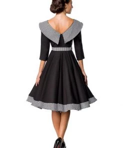 Belsira Queenie 50's Swing Dress Black New In
