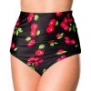New In Belsira Cherry Bikini Bottom Black