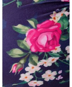 Belsira Vintage Flowers Bikini Top Blue