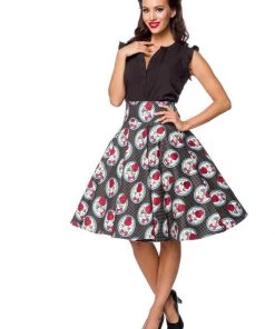 Belsira Madame La Kitty 50's Swing Skirt