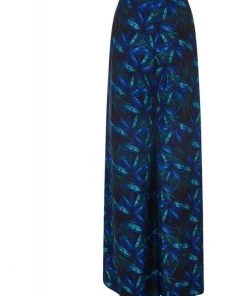 Bright & Beautiful Marla Painted Palm 70's Trousers Multi