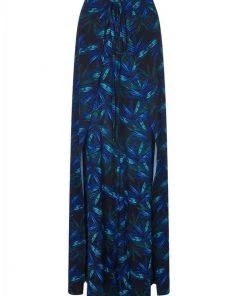 Bright & Beautiful Marla Painted Palm 70's Trousers Multi