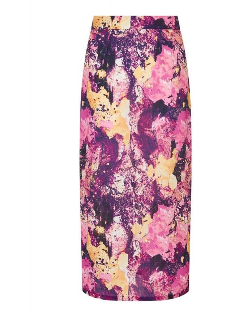 Bright & Beautiful Opal Marble Galaxy 70's Pencil Skirt Multi New In