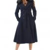 Bright & Beautiful Caron 70's Coat Navy New In