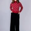 New In Bright & Beautiful Looloo Velvet 70's Trousers Black