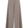 Bright & Beautiful Evelynn Floxlease Check 70's Trousers Brown