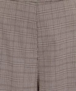 Bright & Beautiful Evelynn Floxlease Check 70's Trousers Brown