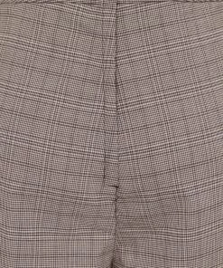 Bright & Beautiful Evelynn Floxlease Check 70's Trousers Brown