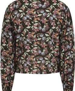 New In Bright & Beautiful Meredith Woodland Butterfly 60's Top Black