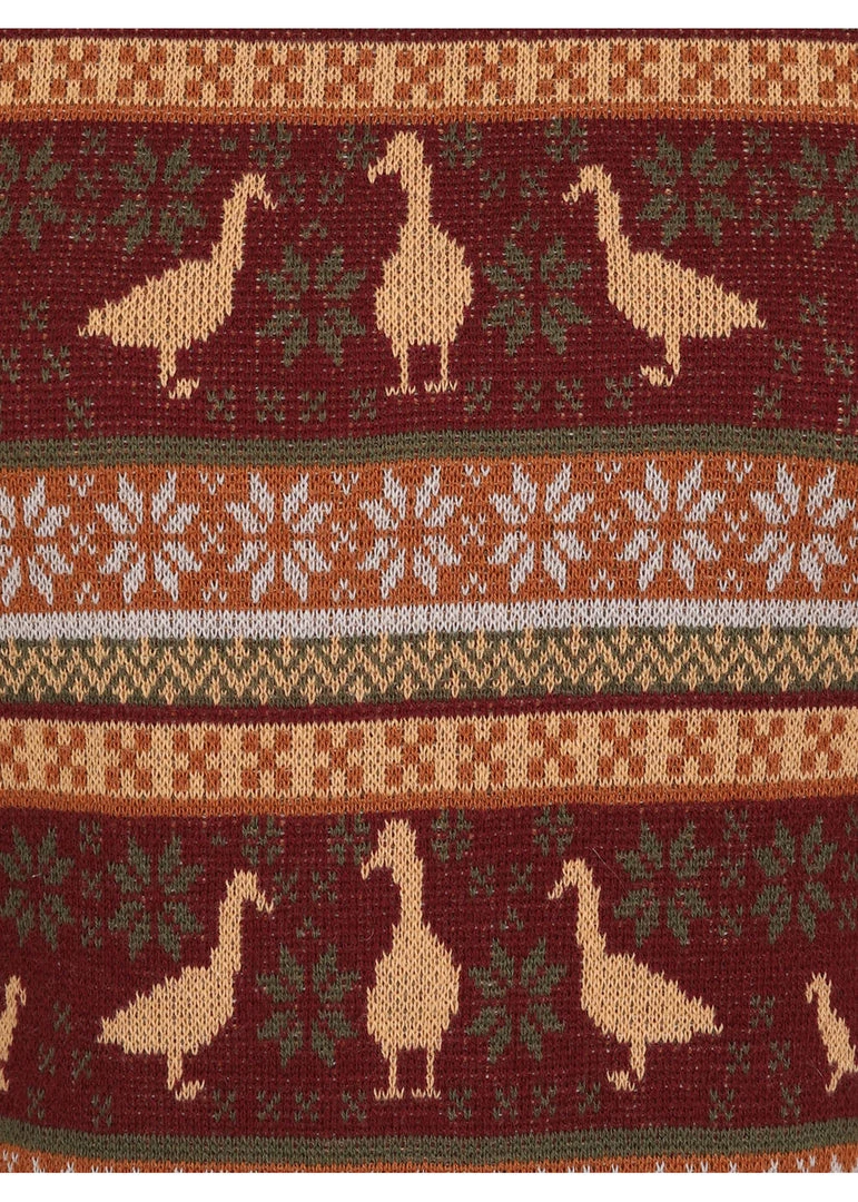 Bright & Beautiful Bella Duck Fair Isle 60's Jumper Brown